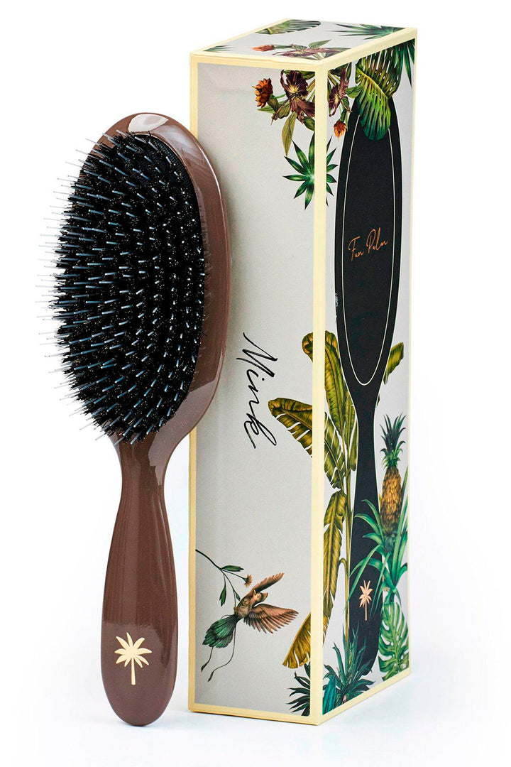 Fan Palm - Hair Brush Medium - Mink Hårbørster 